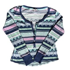Victoria's Secret multi Patterned thermal sleep top